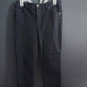 So Slimming By Chicos Classic Dark Blue Stretchy  Slim-Fit Jeans. Size 0.5